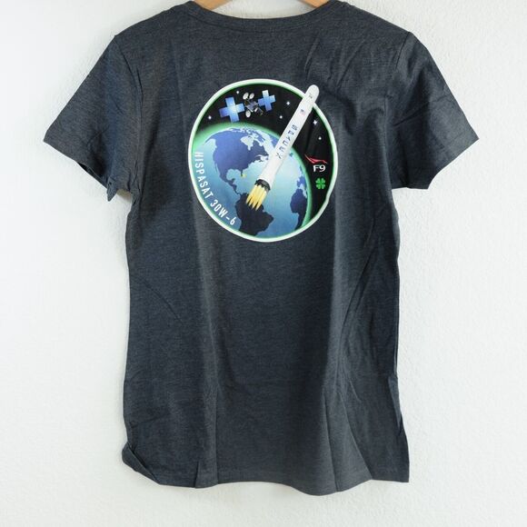 SpaceX Limited Edition T-Shirt Women Sz XL Grey Hispasat‎ Collectible - Picture 1 of 8